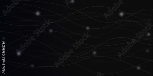 Flowing curve futuristic technology digital waves backdrop smoke space art line illustration motion lines black 