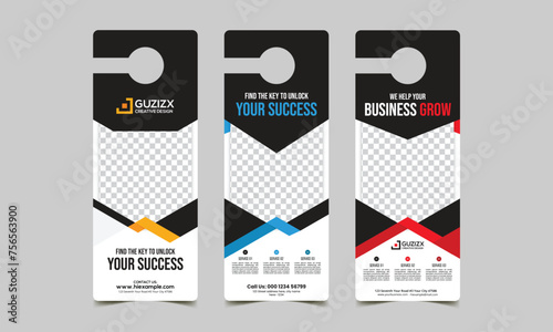 business door hanger template design 