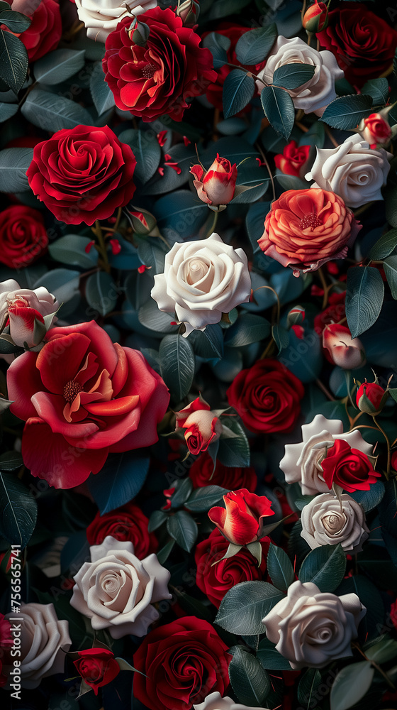 Natural roses background. flower background. Bouquet of fresh roses. Romance love valentine day decoration bouquet bloom