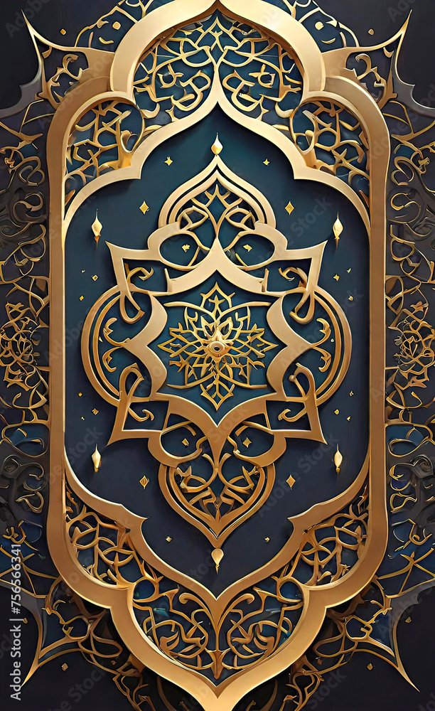 vector illustration, beautiful vintage Muslim ornaments for Ramadan holiday, Arabic patterns and design,
