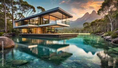 Modern Villa in Australian Nature photo