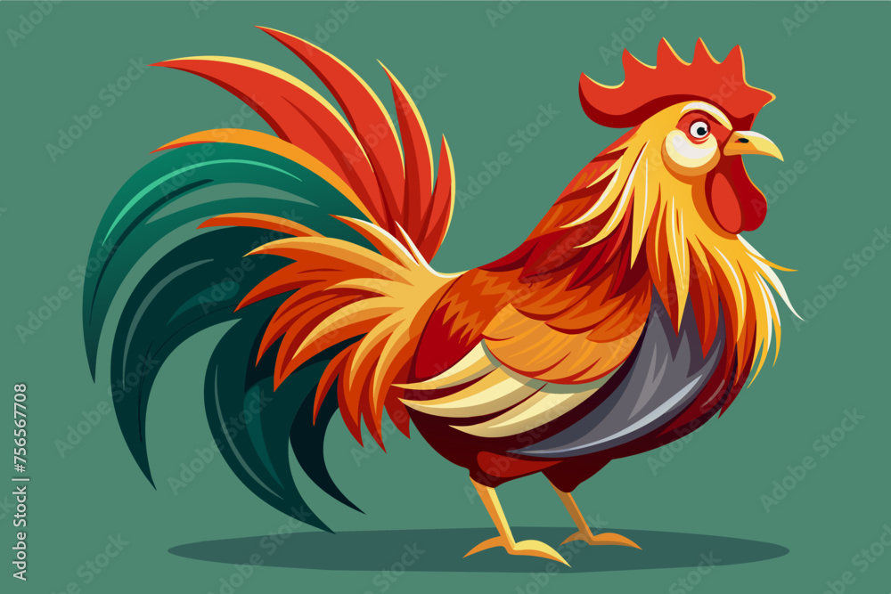 rooster  vector illustration 
