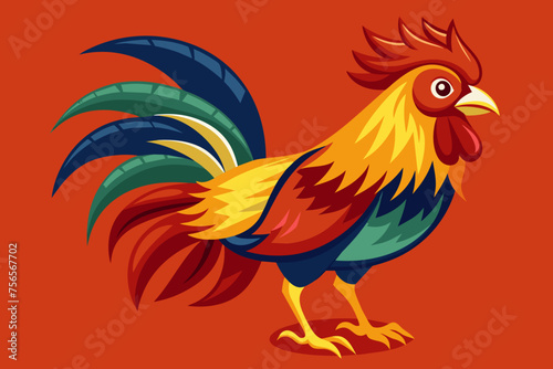 rooster  vector illustration 