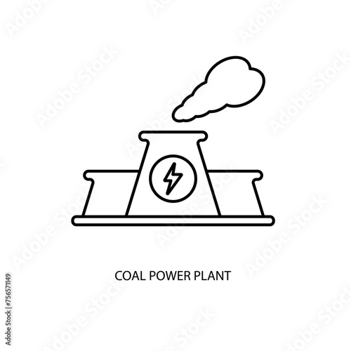 coal power plant concept line icon. Simple element illustration. coal power plant concept outline symbol design.