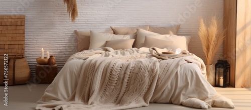 Latte-colored Blanket for Bedroom Decor