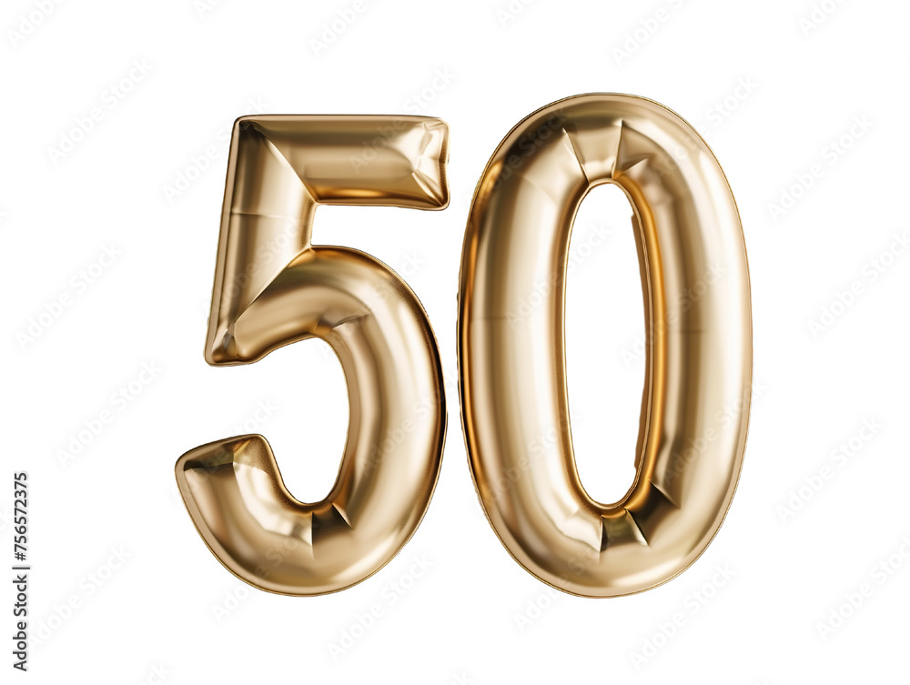 3d Royal Gold number 