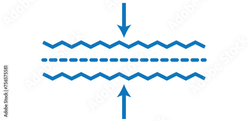 Elasticity flat line icon. Vector outline illustration of flexible surface. Black thin linear pictogram for flexibility