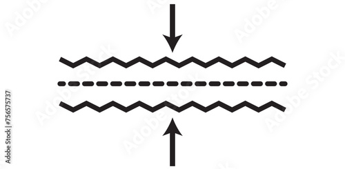 Elasticity flat line icon. Vector outline illustration of flexible surface. Black thin linear pictogram for flexibility