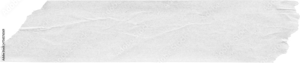 White adhesive paper tape isolated on white background