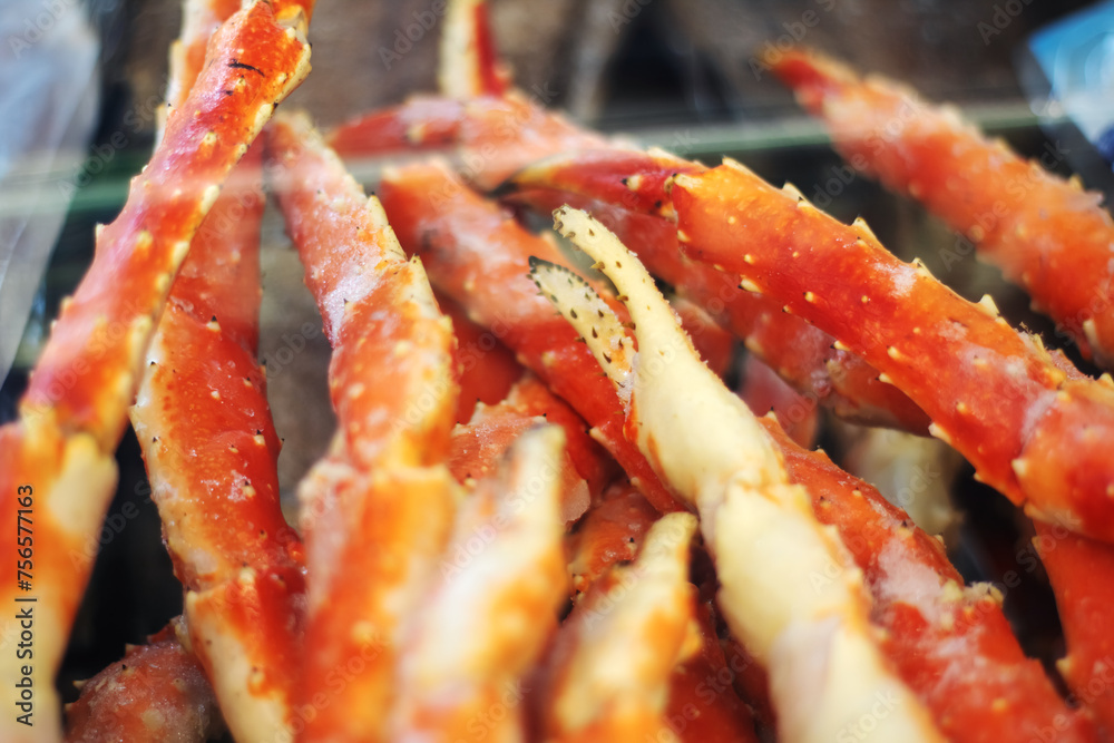 Bright shrimp close up, macro photography, background Bright shrimp close up, macro photography, background