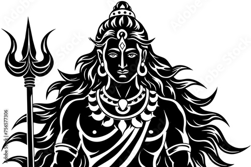 lord Shiva vector art  illustration 