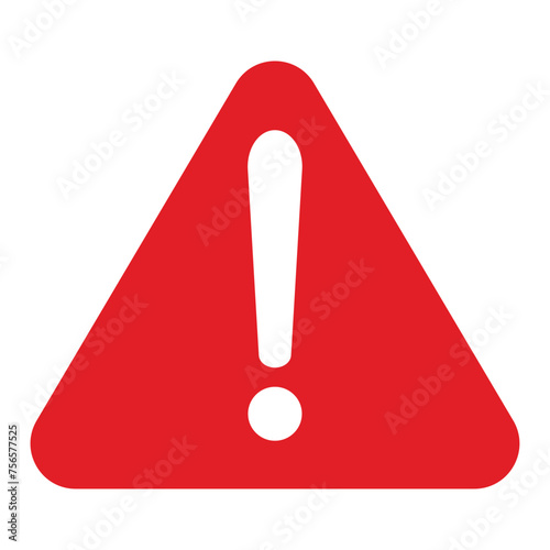 Hazard warning attention sign with exclamation mark symbol in a red triangle. Danger, Vector illustration. Attention icon.