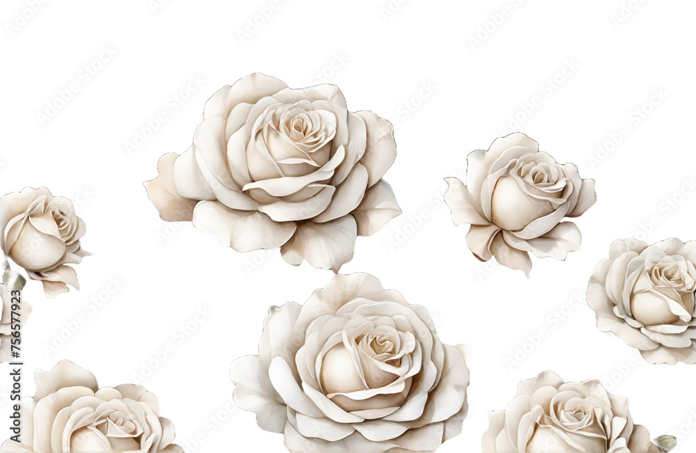 set of white roses. png