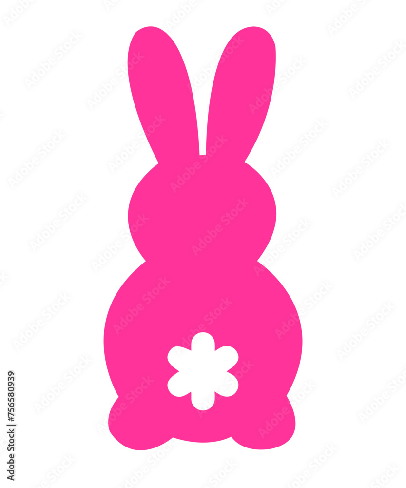 Easter bunny clip art design on plain white transparent isolated background for card, shirt, hoodie, sweatshirt, apparel, tag, mug, icon, poster or badge Easter bunny clip art design on plain white transparent isolated background for card, shirt, hoodie, sweatshirt, apparel, tag, mug, icon, poster or badge