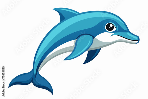 dolphin jumping in water vector illustration