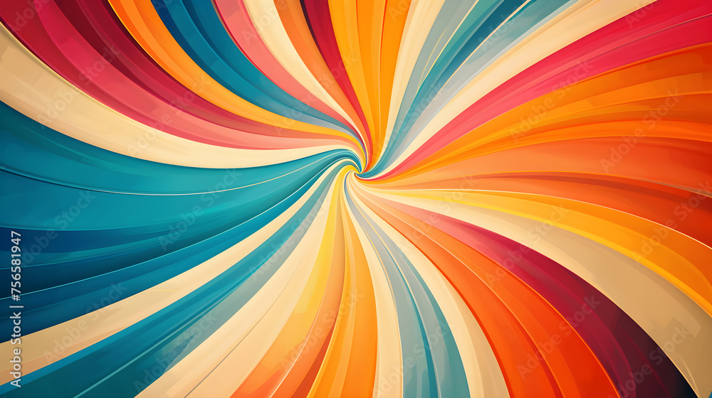 Abstract background in bright contrasting colors in a retro style.