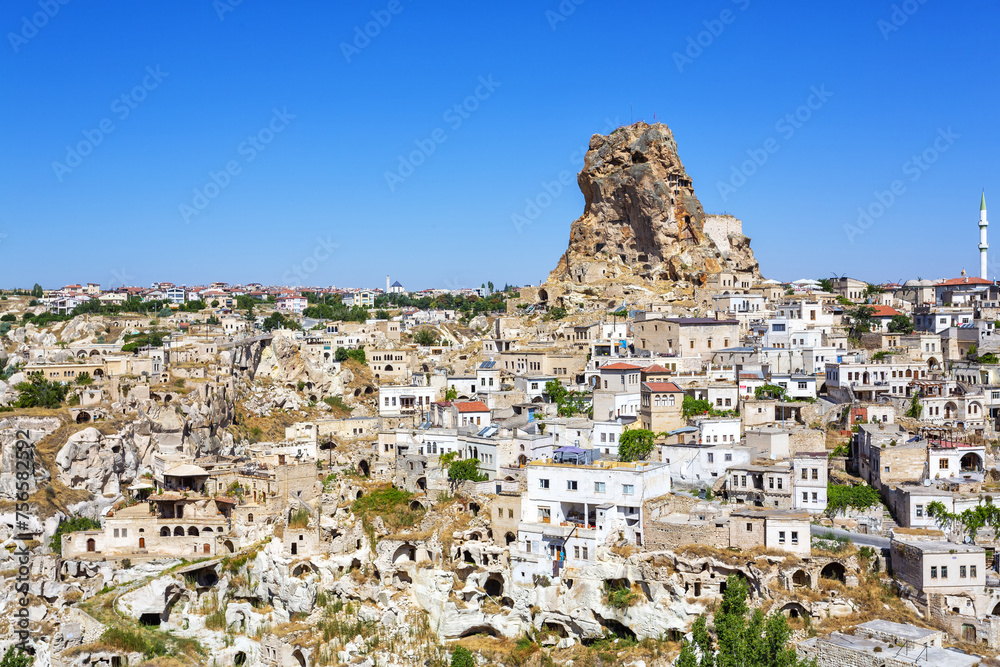 Beautiful view of Ortahisar and its rock castle