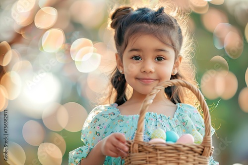 Cute Little Girl Holding an...