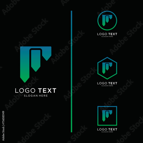 Letter m logo icon design template elements