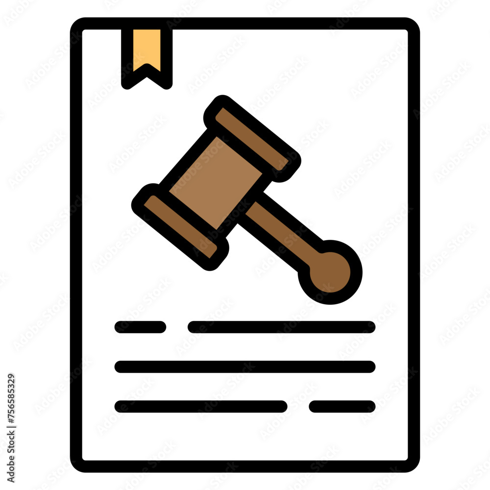 Legal Document Icon Element For Design