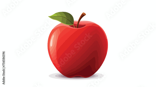 Apple vector icon flat vector isolated on white background