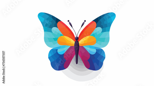 Beautiful and colorful Butterfly Logo Template vector
