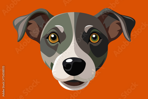 portrait of a dog vector illustration