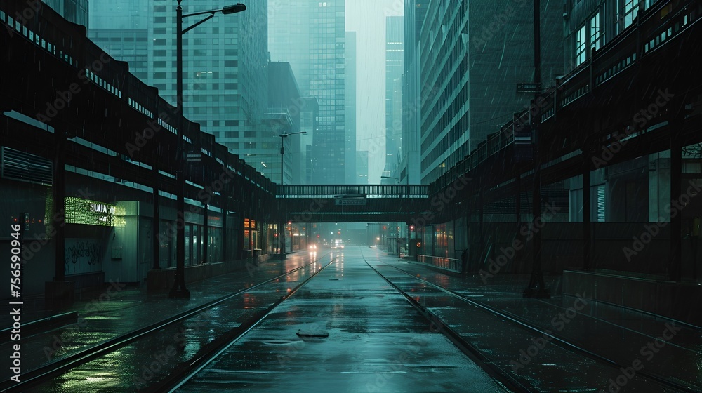 Rainy Night in Urban Metropolis Rainy Night in Urban Metropolis
