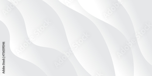 Abstract white paper wave background and abstract gradient and white wave curve lines banner background design. White wave modern abstract background design. space style.