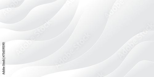 Abstract white paper wave background and abstract gradient and white wave curve lines banner background design. White wave modern abstract background design. space style.
