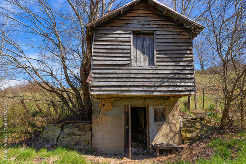 Abandoned agricultural building in rural Virginia  USA