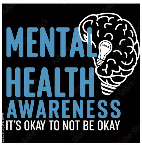 Mental Health Awareness T-shirt Design, SVG ,PNG , #Mental-Health-Awareness,  photo