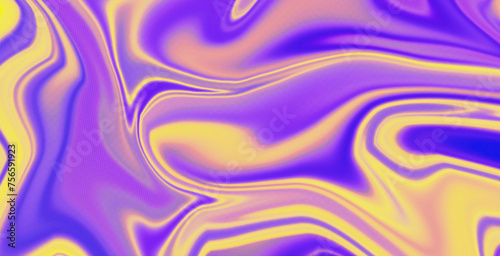 Abstract vibrant color flow abstract grainy background.  purple  yellow  blue background color.