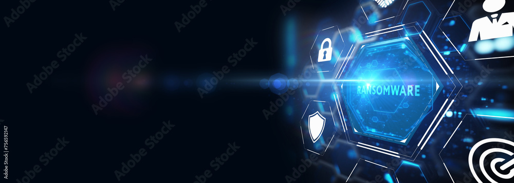 Cyber security lock that is being decoded using a ransomware. 3d ...