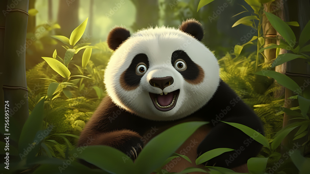 3D cute panda photos 3D cute panda photos