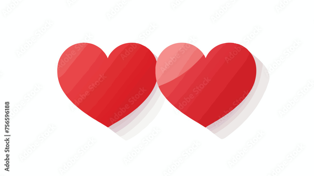 Heart love Icon. Valentine card vector. Graphic red