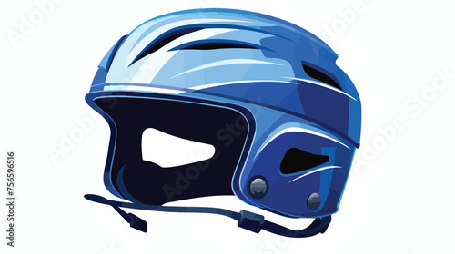 Hockey helmet flat icon Protection with ultimate 