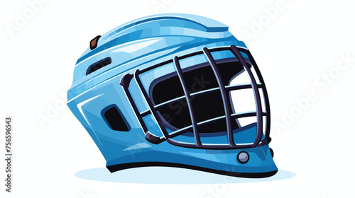 Hockey helmet flat icon Protection with ultimate 