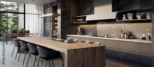 Contemporary Kitchen in a Stylish Residence.