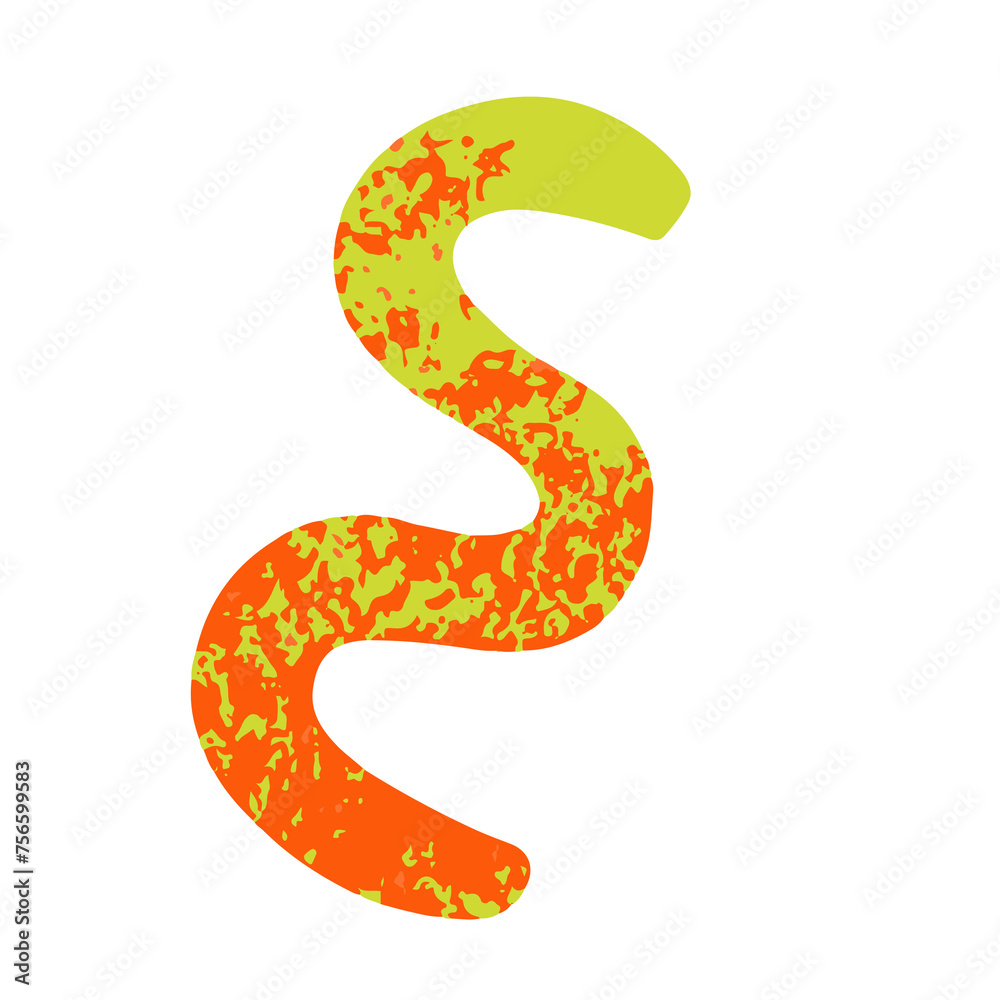 forme abstraite ondulée avec texture orange et vert forme abstraite ondulée avec texture orange et vert