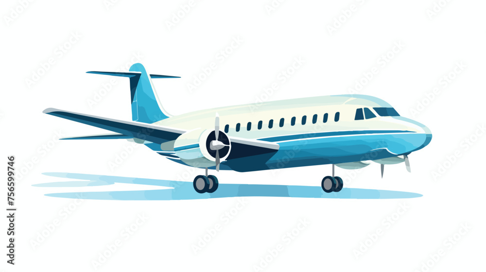 Illustration of an airplane on a white background 