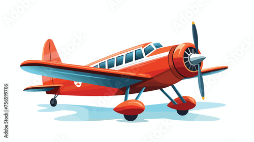 Illustration of an airplane on a white background 