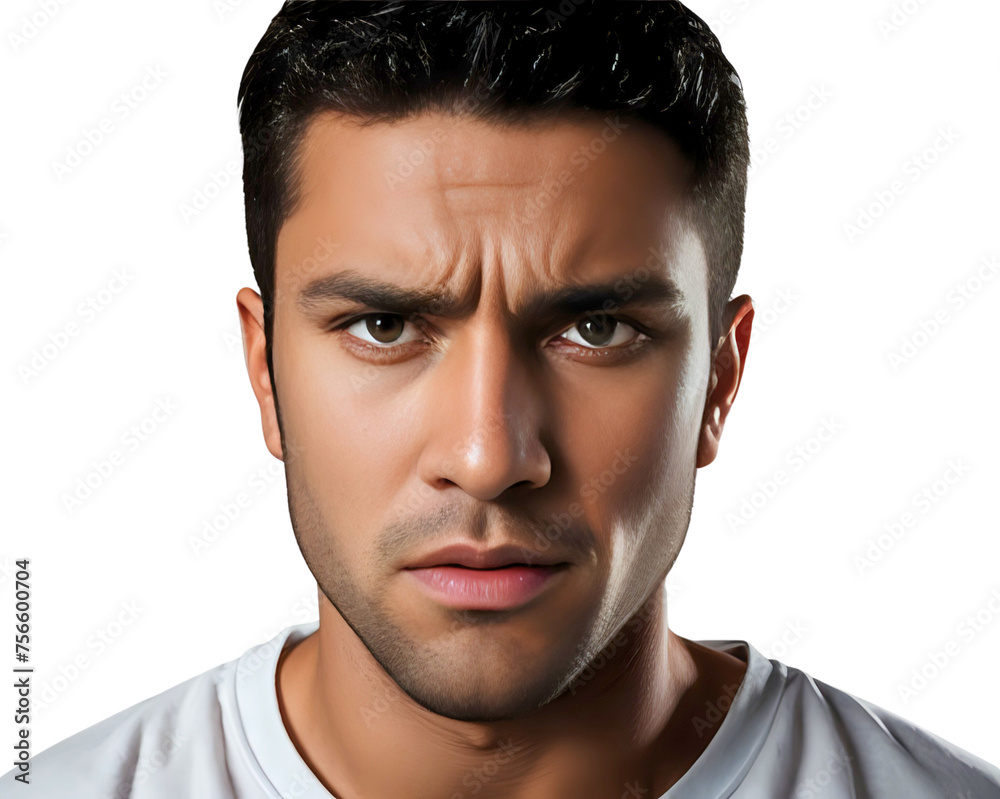 Obraz premium latin man isolated on white/transparent background, cut out