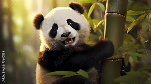 3D cute panda photos photo