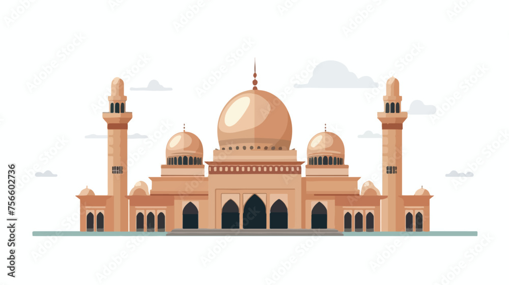 Jamia masjid flat icon flat vector 