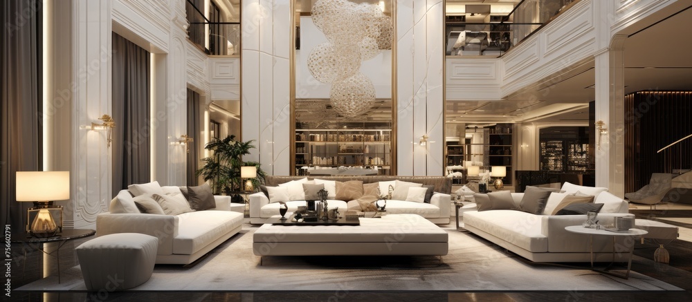 Luxurious and stylish apartment interior design .