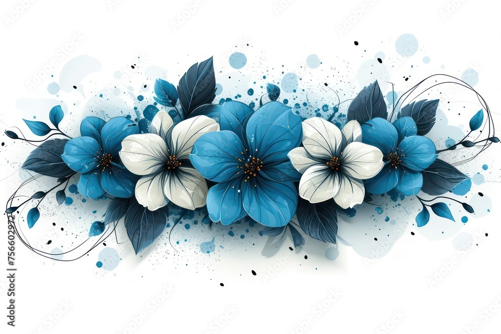 flowers with leaves flowers with leaves