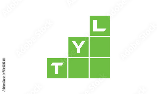 TYL initial letter financial logo design vector template. economics, growth, meter, range, profit, loan, graph, finance, benefits, economic, increase, arrow up, grade, grew up, topper, company, scale