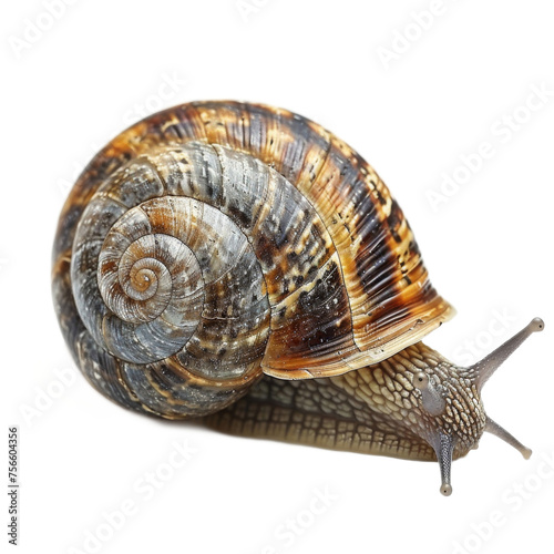 snail isolated on transparent png background photo