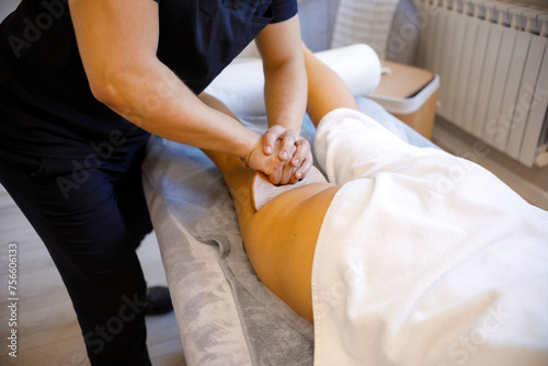 Revitalizing Leg Massage with Traditional Gouache